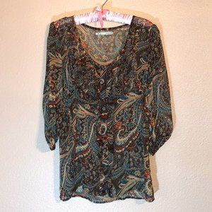 Maurices Multicolored Sheer Top L